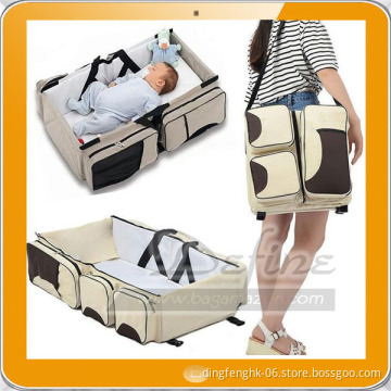 3 in 1 MultiPurpose baby diaper bag bed